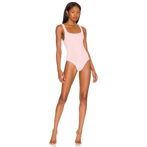 Hunza G Nylon One Piece Swimsuit - One Size Pink